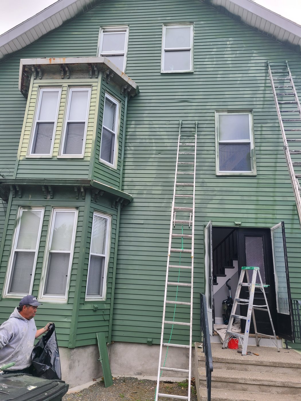 Three-family exterior restoration — before