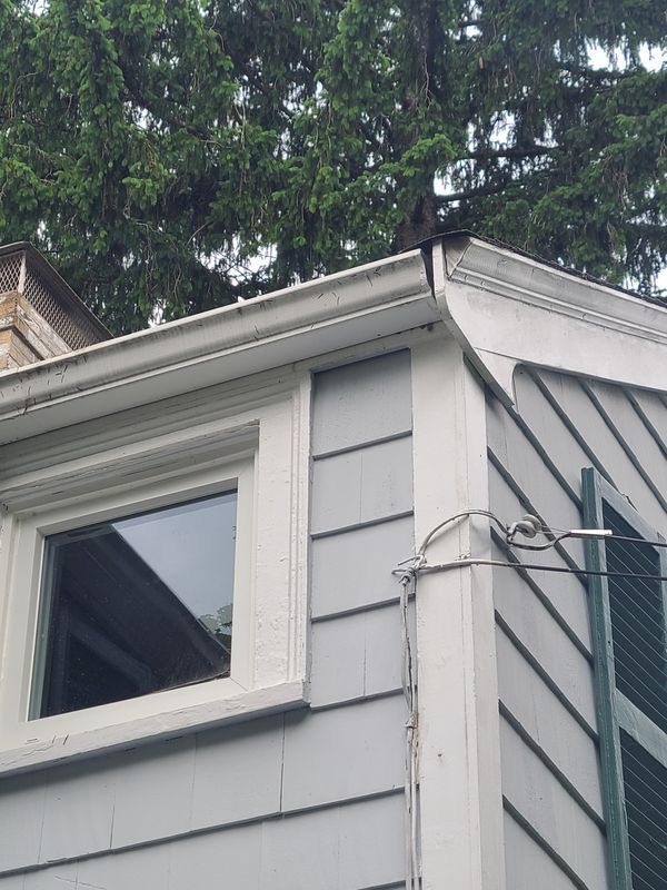 Dormer and trim detail during exterior carpentry